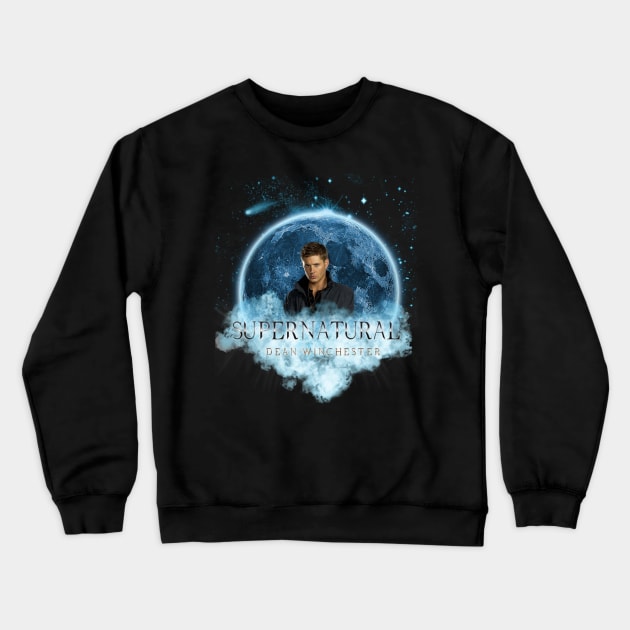 Supernatural Dean Winchester Blue Moon Dream Catcher Crewneck Sweatshirt by Ratherkool